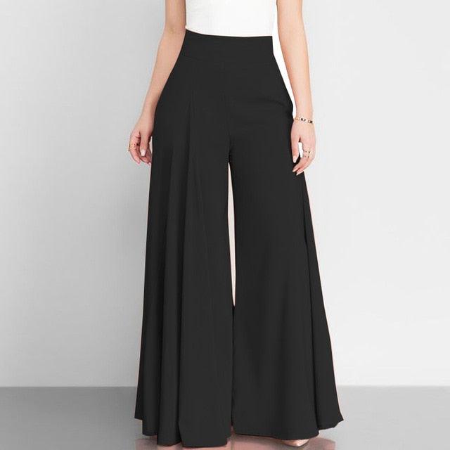 Elegant High Waist Wide Leg Pants - TeresaCollections