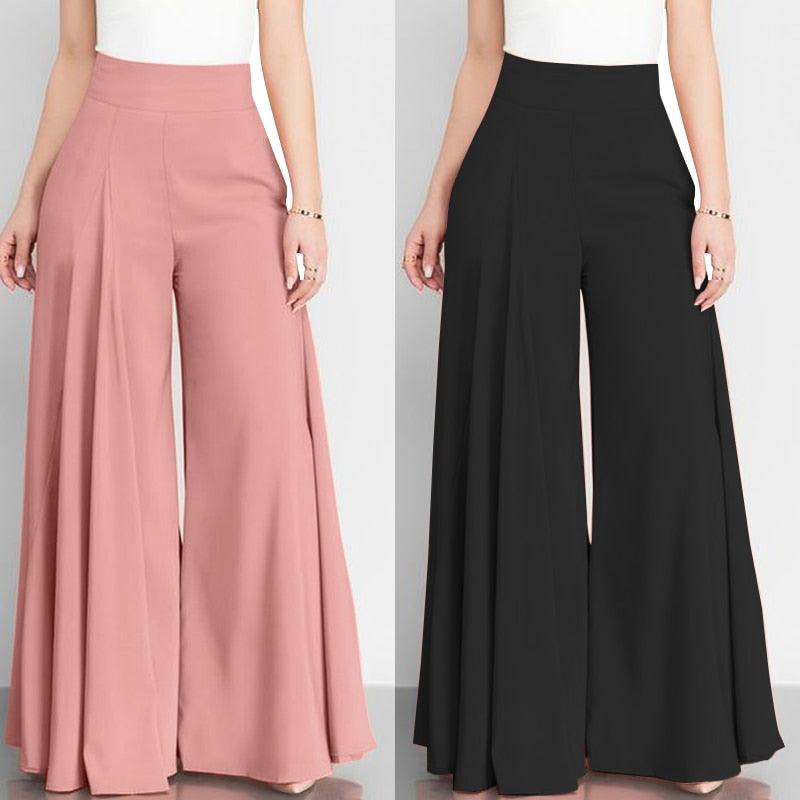 Elegant High Waist Wide Leg Pants - TeresaCollections