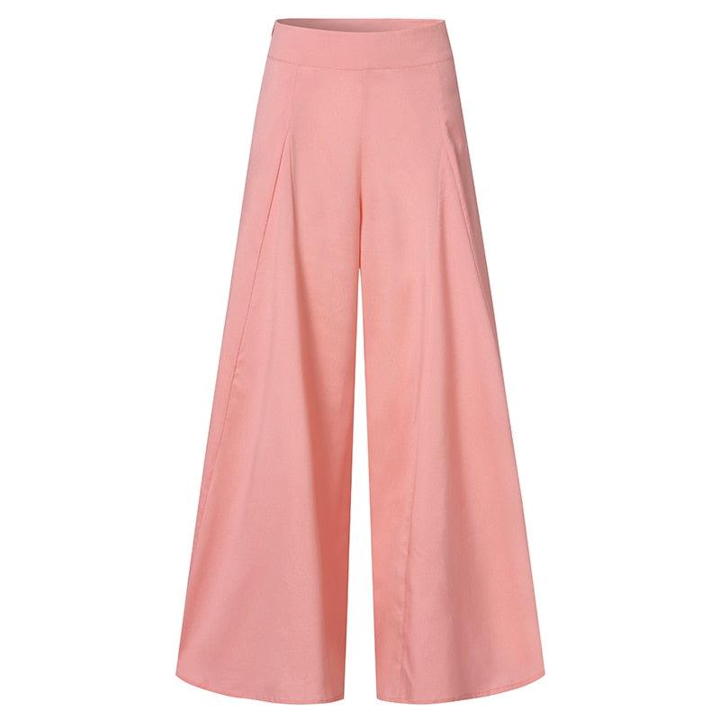 Elegant High Waist Wide Leg Pants - TeresaCollections