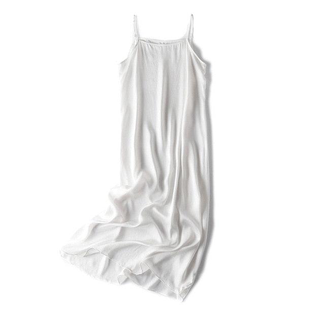 Spaghetti Strap Calf-Length Nightgown - TeresaCollections