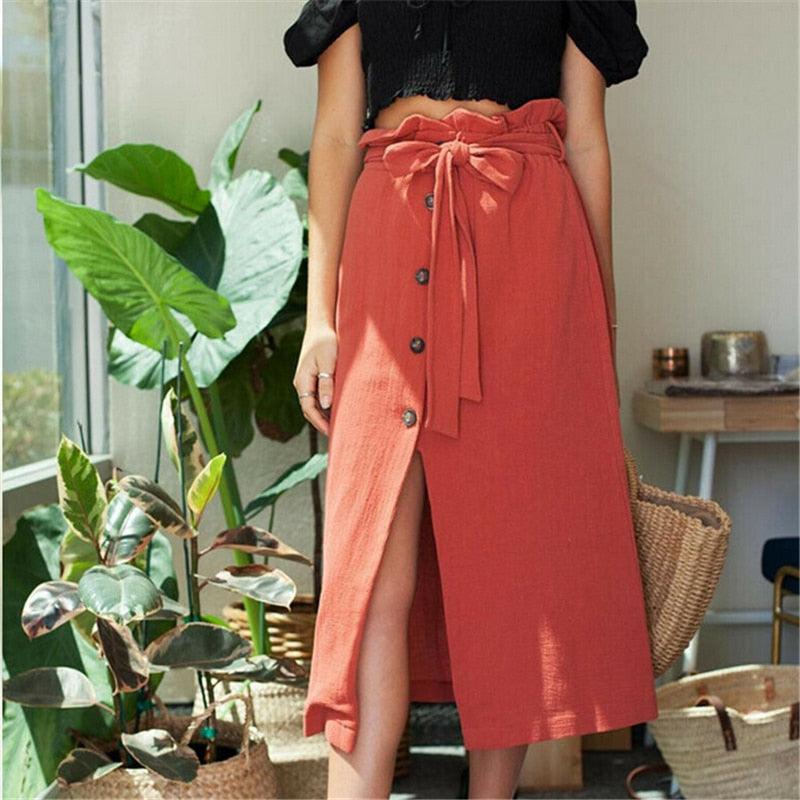 Maxi Split A Line Skirts - TeresaCollections