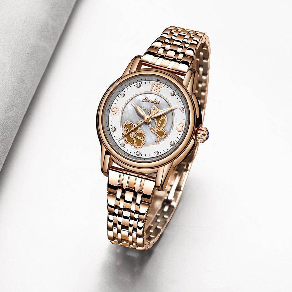 Luxury Brand Quartz Gold Plated Watch - TeresaCollections