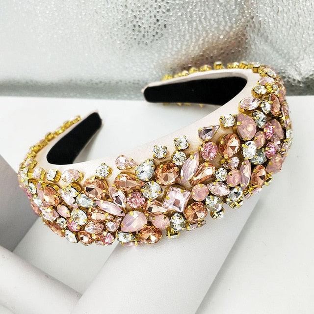 Rhinestones Wedding Crown Crystal Tiaras Headband - TeresaCollections
