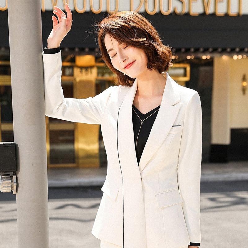 Professional Elegant Blazer Trousers Two-piece set Suits - TeresaCollections