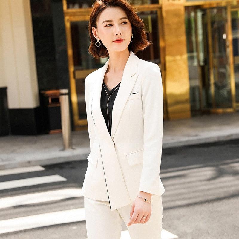 Professional Elegant Blazer Trousers Two-piece set Suits - TeresaCollections