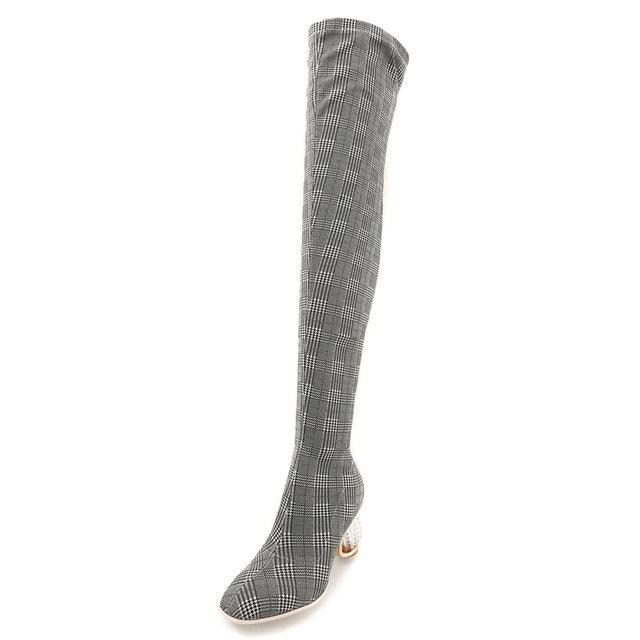 Thigh High Print Long High Boots - TeresaCollections