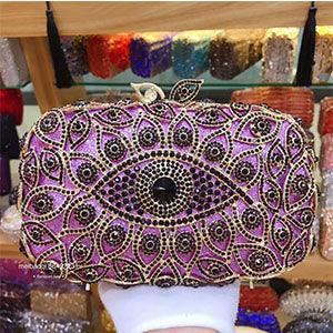 Bird Eye Crystal Evening Bag - TeresaCollections