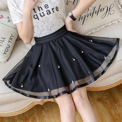 Mesh High Waist Female Mini Puff Skirt - TeresaCollections