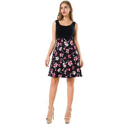 Printing Dot Women Slim Ball Gown Dress - TeresaCollections