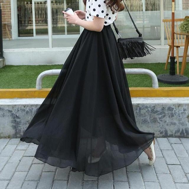 Casual Solid Ankle-length Natural Women Skirts - TeresaCollections