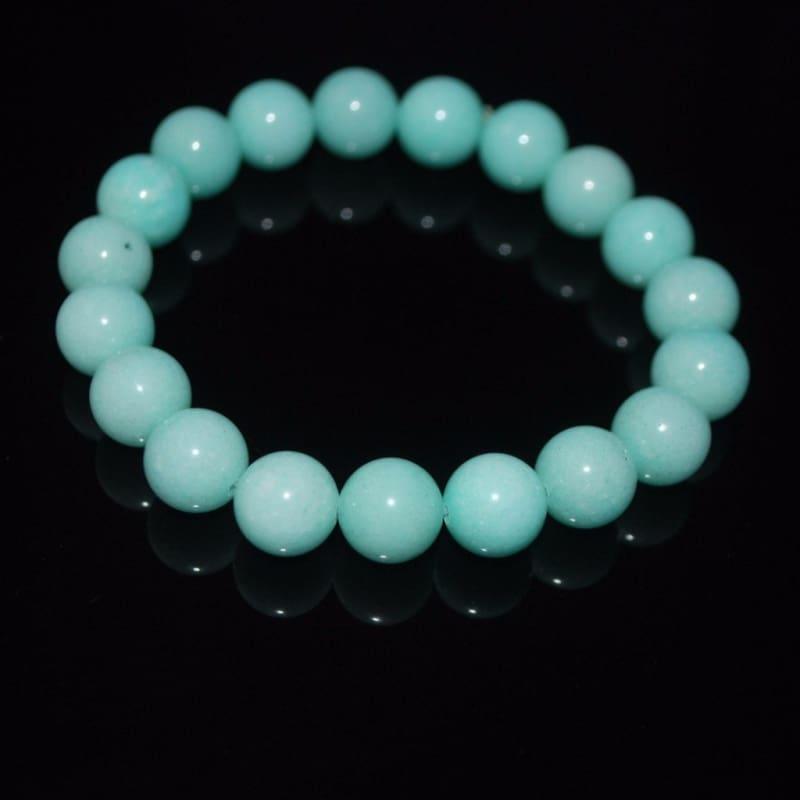 Amazonite Gemstone Stretch Bracelets - Handmade