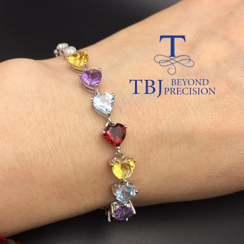 Beautiful and Colorful 925 Gemstones Bracelet - Bracelets