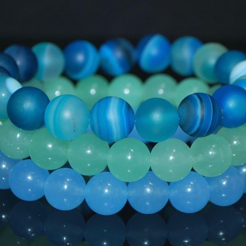 Brazilian Aquamarine Gemstone Men's Bracelets - TeresaCollections