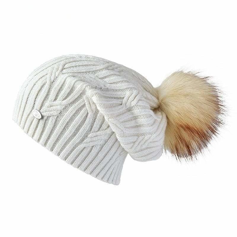 Cashmere Women Knitted Pompom Beanies Winter Hats - 10 / one size - Hats