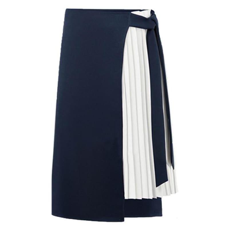 Chiffon Asymmetry High Waist Polyester Streetwear Midi Skirts - TeresaCollections