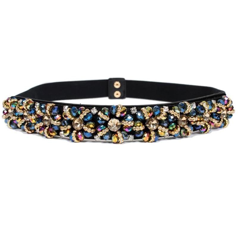 Crystal Elastic Waistband Female Women accessories Belt - Belt