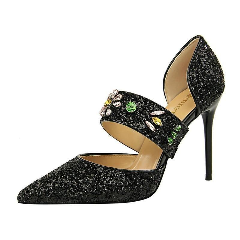 Crystal Studded Sexy Summer High Heel Pumps - A / 35 - pumps