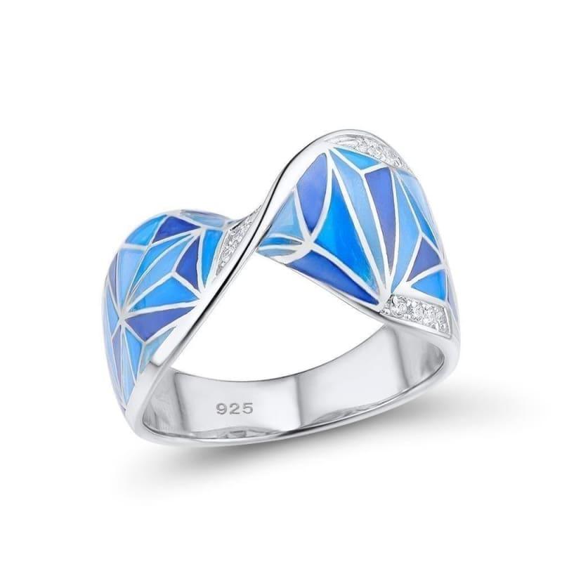 Cubic Zirconia Ring Fashion 925 Sterling Silver Irregular Ring - 6.5 - Rings
