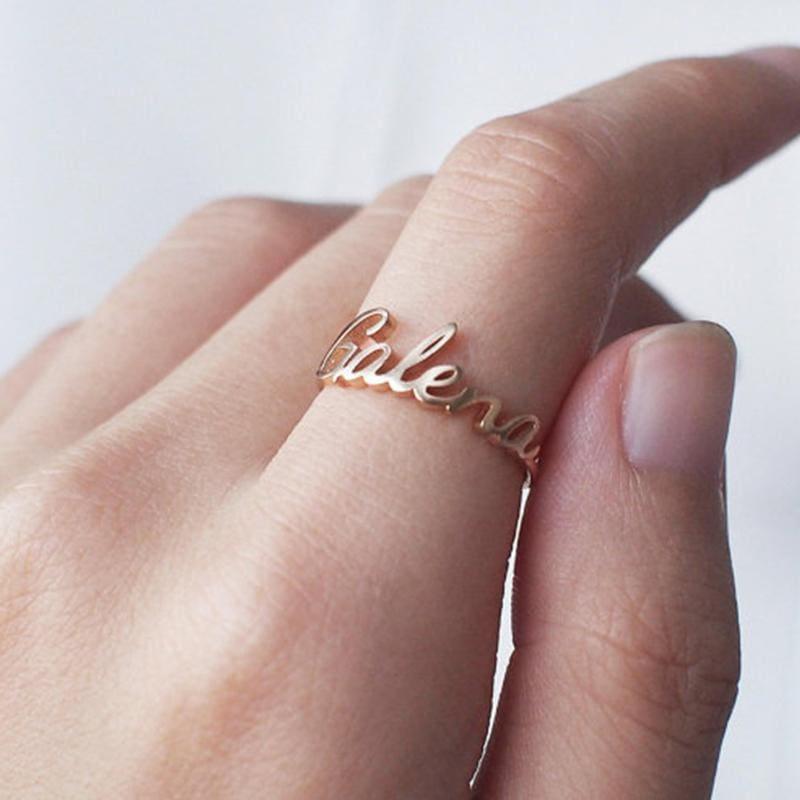 Dainty Custom Personalized Handwriting Signature Rings - TeresaCollections