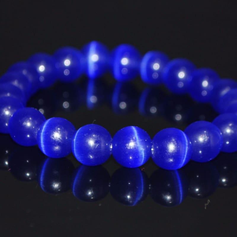 Dark Blue Mexican Opal Tiger Eye Gemstone Men / Women's Bracelets - TeresaCollections