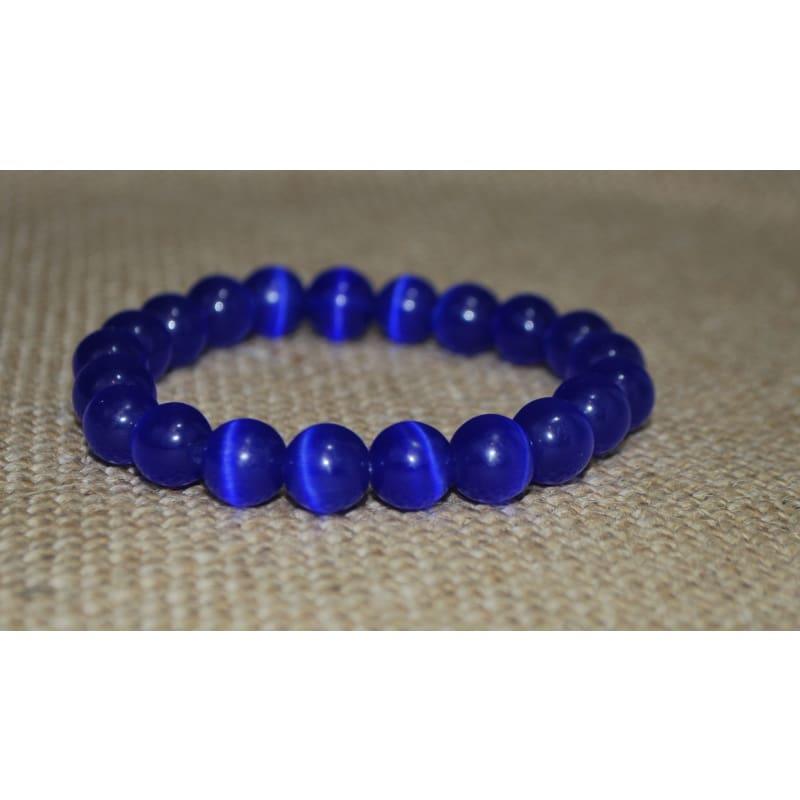 Dark Blue Mexican Opal Tiger Eye Gemstone Men / Women's Bracelets - TeresaCollections