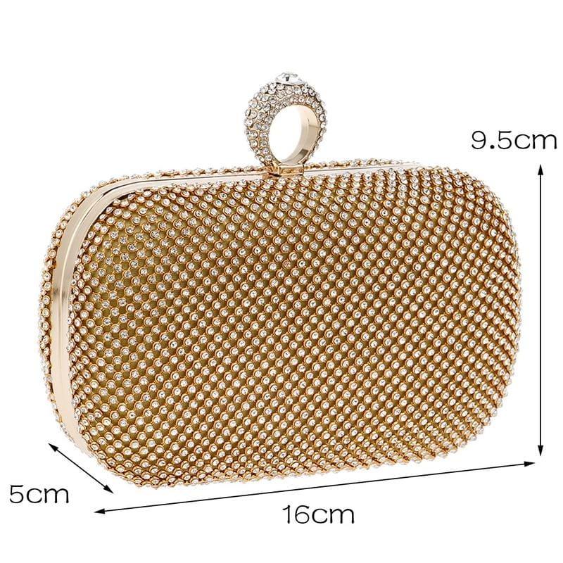 Diamond-Studded Evening Clutch Bag - TeresaCollections