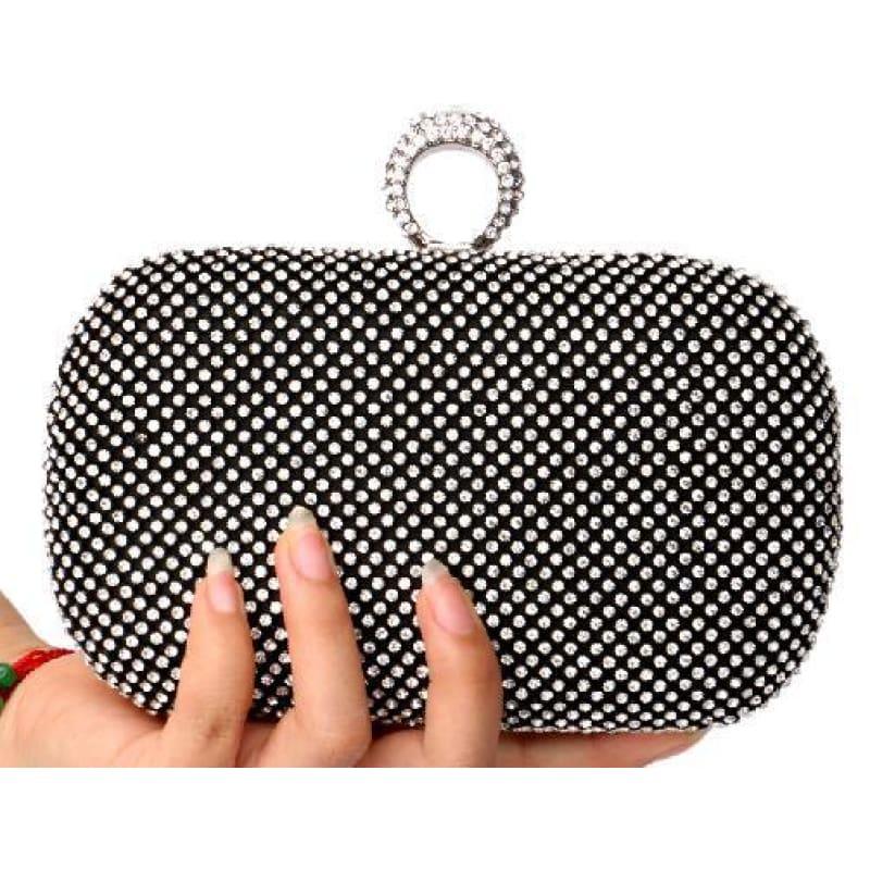 Diamond-Studded Evening Clutch Bag - TeresaCollections