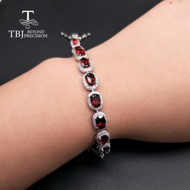 Elegant 925 Sterling SilverGemstone Bracelet - bracelets