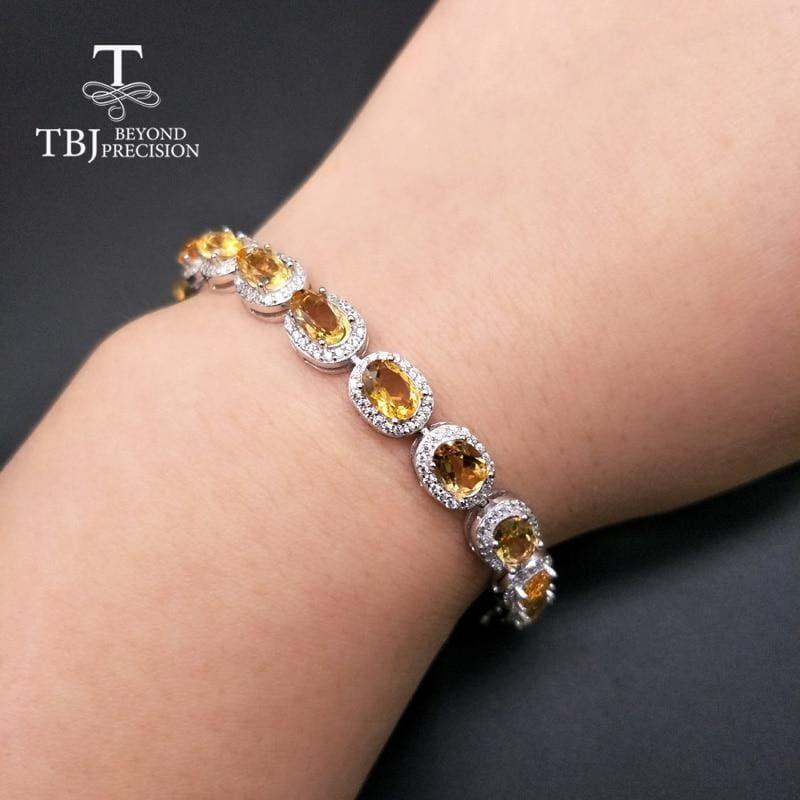 Elegant 925 Sterling SilverGemstone Bracelet - bracelets
