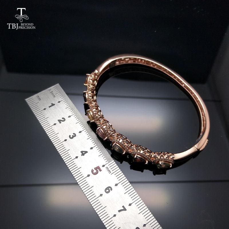 Elegant Colorful Tourmaline 3.5ct Gemstone Bangle - bangle