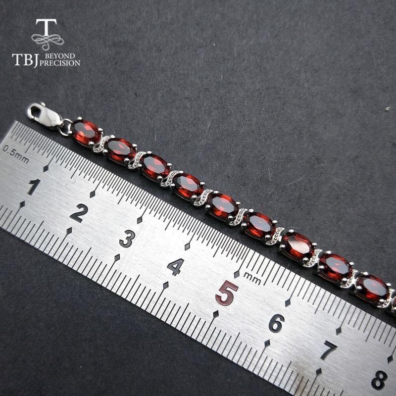 Elegant Natural Garnet in 925 Sterling silver fine jewelry Bracelets - Bracelets