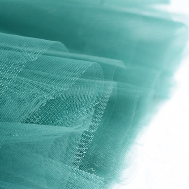 Fairy Style Four Layers Voile Tulle Skirt Lace Princess Long Tutu Skirts - TeresaCollections