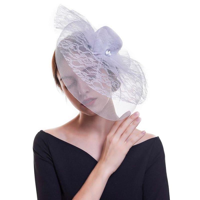 Fascinators Flower Mesh Ribbons Feathers Royal Elegant Fedoras Hat - TeresaCollections