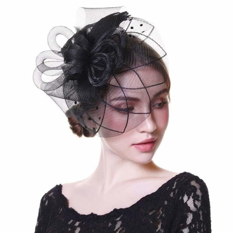 Fascinators Flower Mesh Ribbons Feathers Royal Elegant Fedoras Hat - Hats