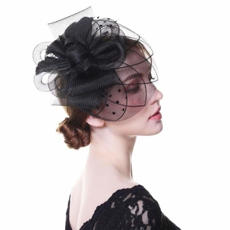 Fascinators Flower Mesh Ribbons Feathers Royal Elegant Fedoras Hat - Hats