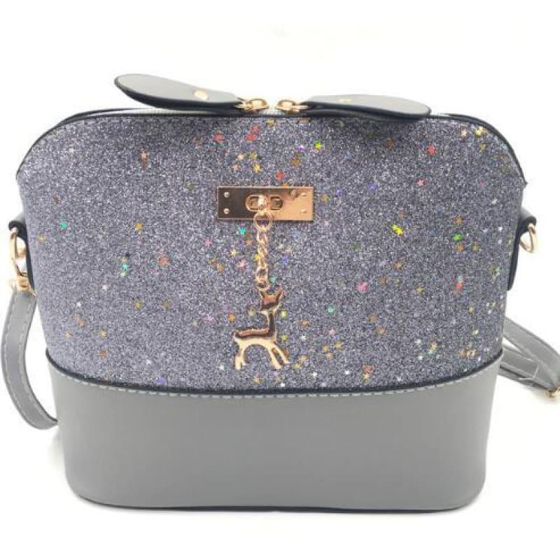 Fashion Mini Bag With Deer Toy Shell Shape Small Messenger Crossbody HandBag - 02 - HandBag