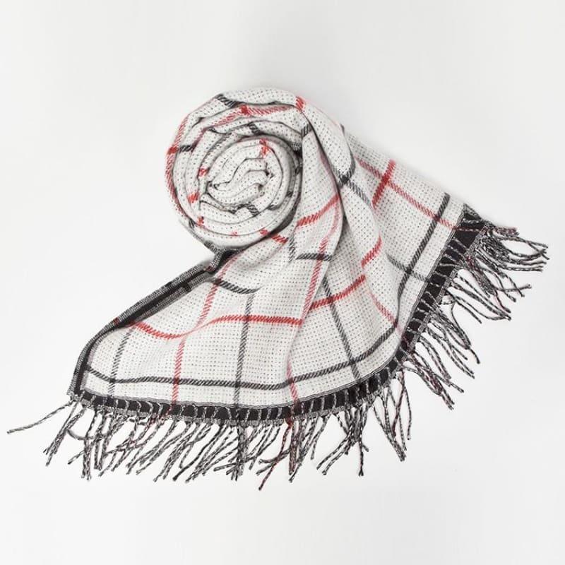 Fashion Plaid Cashmere Warm Soft Scarf - TeresaCollections