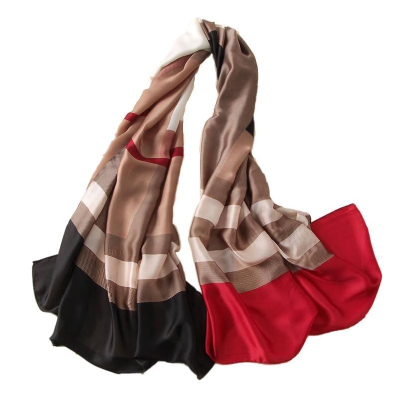 Fashion Print Silk Scarf - TeresaCollections