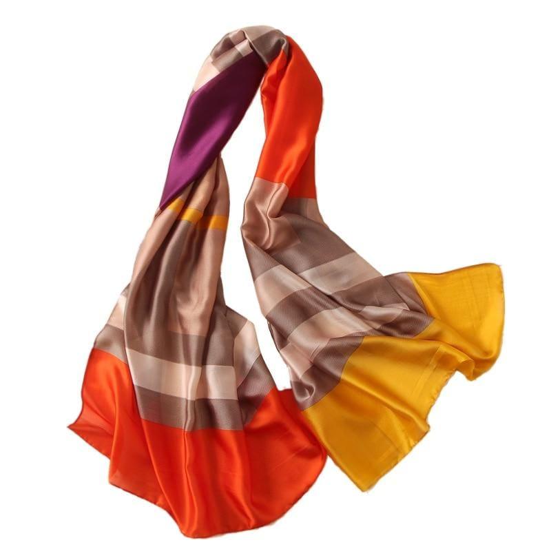 Fashion Print Silk Scarf - TeresaCollections