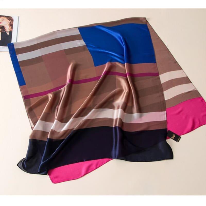 Fashion Print Silk Scarf - TeresaCollections