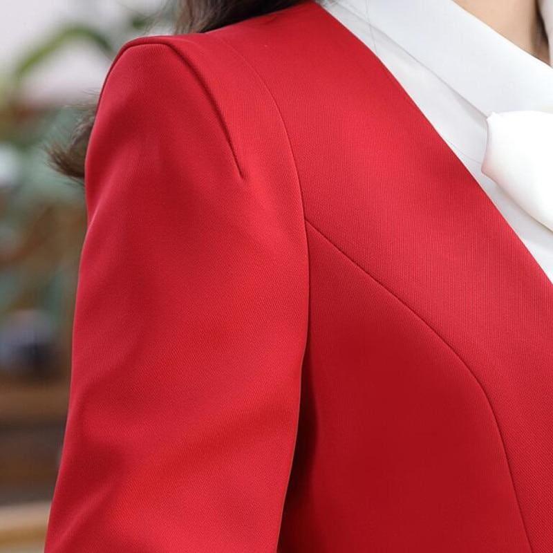 Formal Business Ruffles Slim V Neck Blazer Jacket - Jacket