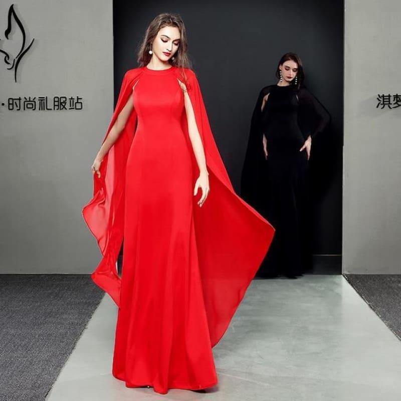 Formal Cheongsam Sexy Long Qipao Evening Dress - red / S - Gown