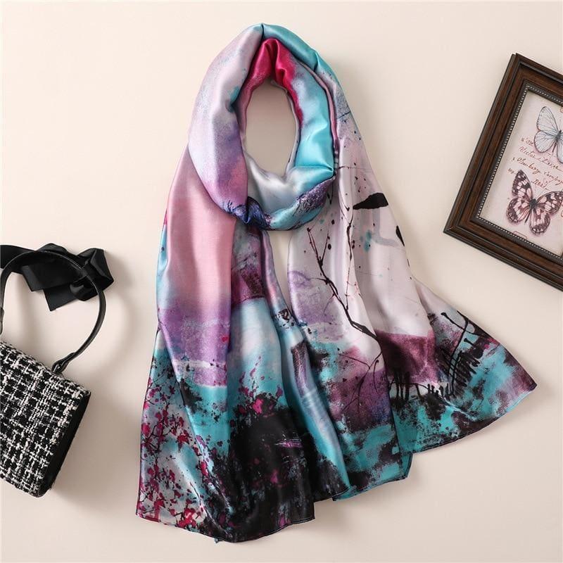 Foulard Scarf Silk - 3 - scarf