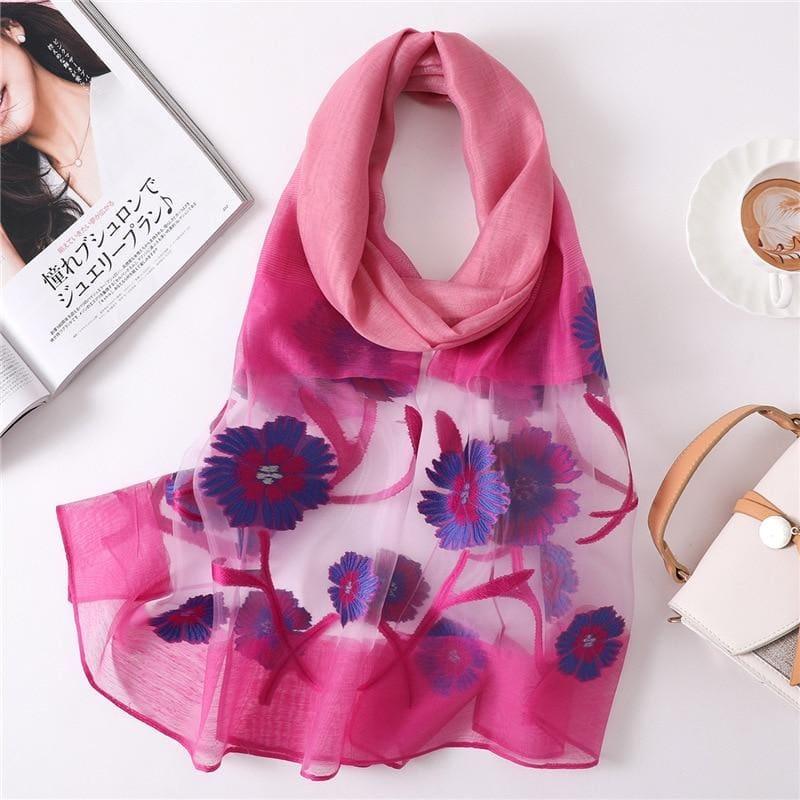 Foulard Soft Silk Scarf - TeresaCollections