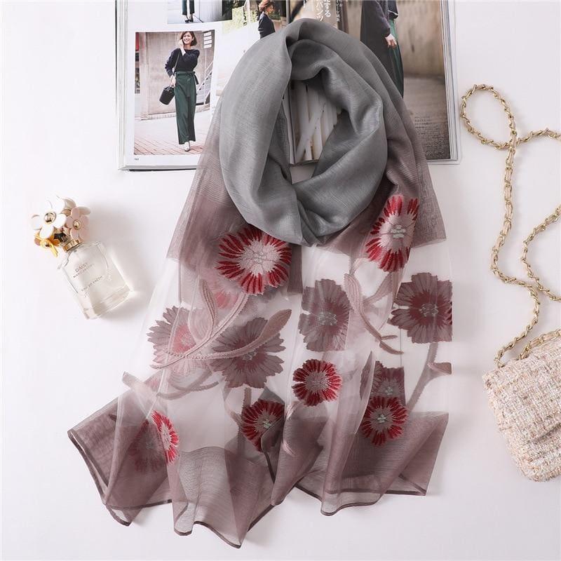 Foulard Soft Silk Scarf - TeresaCollections