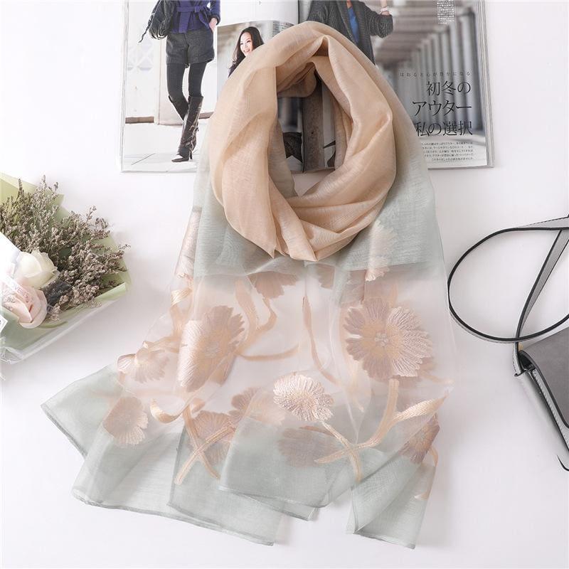 Foulard Soft Silk Scarf - TeresaCollections