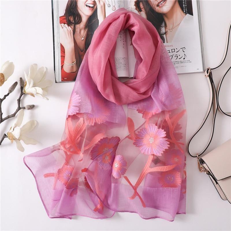 Foulard Soft Silk Scarf - TeresaCollections