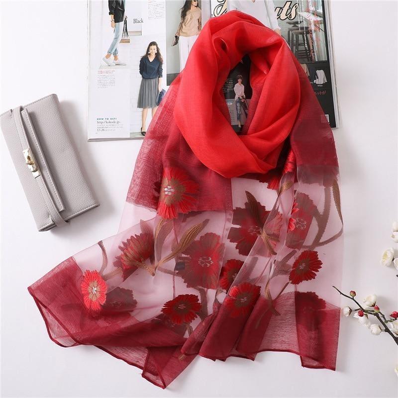 Foulard Soft Silk Scarf - TeresaCollections