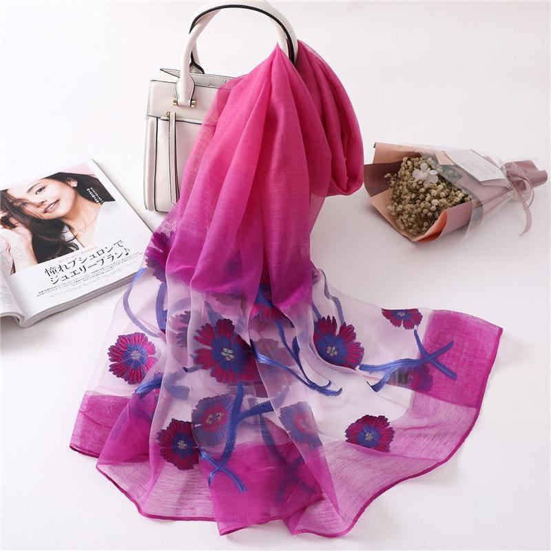 Foulard Soft Silk Scarf - TeresaCollections