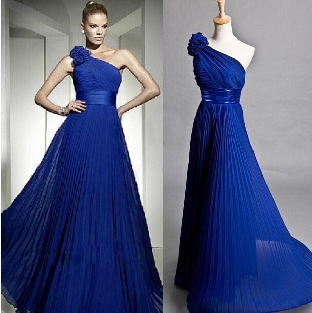 Sexy Formal gown royal blue long bridesmaid dress - TeresaCollections